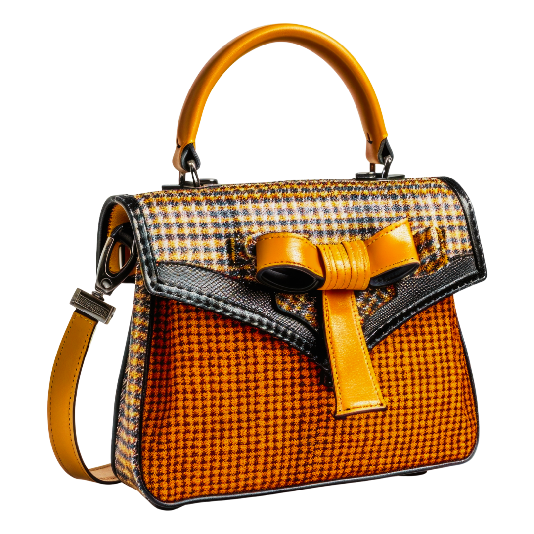 Orange Tweed Satchel